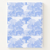 Blue Toile Animals Safari Chinoiserie Baby Boy Notizblock (Rückseite)
