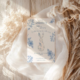 Blue Toile Baby Dusche Einladung