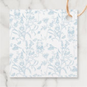 Blue Toile Bear Baby Shower Boy Geschenkanhänger (Rückseite)