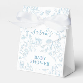 Blue Toile Bear Baby Shower Boy Geschenkschachtel