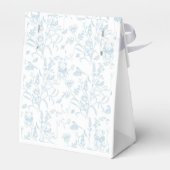 Blue Toile Bear Baby Shower Boy Geschenkschachtel (Rückseite)