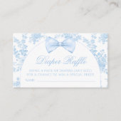 Blue Toile Bow Krawatte Baby Boy Dusche Windelwann Begleitkarte (Vorderseite)