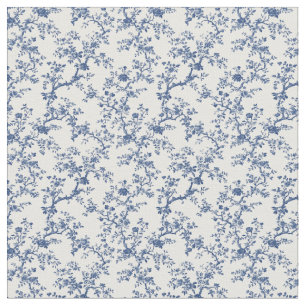 Blue Toile Branch Motif Stoff