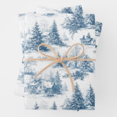 Blue Toile Christmas Pattern  Geschenkpapier Set (Beispiel)