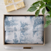 Blue Toile Christmas Pattern Seidenpapier (Geschenk)