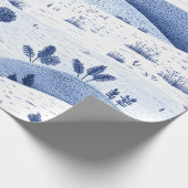 Blue Toile Countryside Scene (6) Geschenkpapier (Ecke)