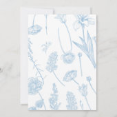 Blue Toile de Jouy Baby in Bloom Baby Showroom2 Einladung (Rückseite)