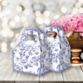 Blue Toile de Jouy Brautparty Geschenkschachtel