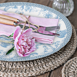 Blue Toile de Jouy Brautparty Pappteller