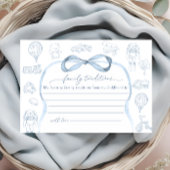 Blue Toile De Jouy Familientraditionen Begleitkarte