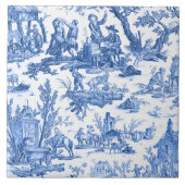 Blue Toile de Jouy Fliese (Vorderseite)