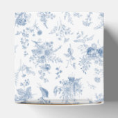 Blue Toile De Jouy Floral Baby Dusche Fühxen Geschenkschachtel (Oben)