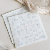 Blue Toile De Jouy Kinderzimmer Babydusche Serviette