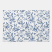 Blue Toile De Jouy Osterhase Geschirrtuch (Horizontal)