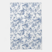 Blue Toile De Jouy Osterhase Geschirrtuch (Vertikal)