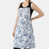 Blue Toile De Jouy Osterhase Schürze (InSitu)