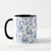 Blue Toile De Jouy Osterhase Tasse (Links)