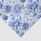 Blue Toile de Jouy Seidenpapier (Detail)