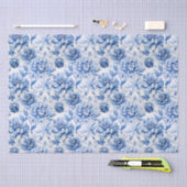 Blue Toile de Jouy Seidenpapier (Handwerk)