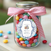 Blue Toile de jouy Tee Party Brautparty