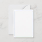 Blue Toile Floral Beach Dolphin Personalisiert Mitteilungskarte (Rückseite)