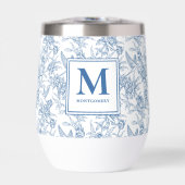 Blue Toile French Monogram Name (Vorderseite)