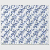 Blue Toile Geschenkpapier (Flach)