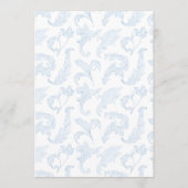 Blue  Toile How Many Bows Baby Boy Shower Einladung (Rückseite)
