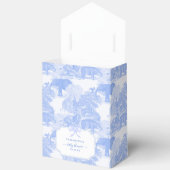 Blue Toile Jungle Animals Safari Chinoiserie Geschenkschachtel (Offen)
