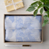 Blue Toile Jungle Animals Safari Chinoiserie Seidenpapier (Geschenk)