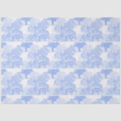 Blue Toile Jungle Animals Safari Chinoiserie Seidenpapier (Vorderseite)