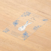 Blue Toile Oaster Acryleinladungen (Ablage )