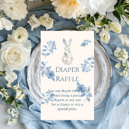 Blue Toile Oaster Baby Dusche Begleitkarte