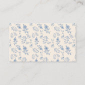 Blue Toile Oaster Baby Dusche Begleitkarte (Rückseite)