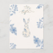 Blue Toile Oaster Feiertagspostkarte (Vorderseite)