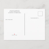 Blue Toile Ocean Thema Hochzeit Speichern Sie das  Ankündigungspostkarte (Rückseite)