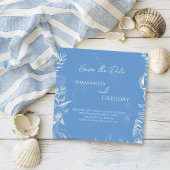 Blue Toile Ocean Thema Hochzeit Speichern Sie das Save The Date
