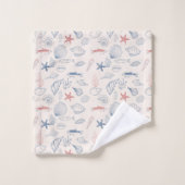 Blue toile Ocean Towel Badhandtuch Set (Waschlappen)