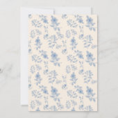 Blue Toile Oster 1. Geburtstag Einladung (Rückseite)