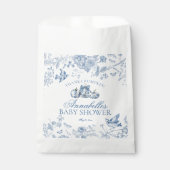Blue Toile Pumpkin French Fall Baby Shower Dessert Geschenktütchen (Vorderseite)