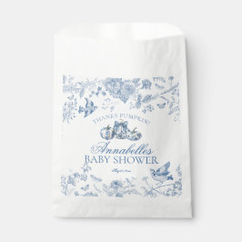 Blue Toile Pumpkin French Fall Baby Shower Dessert Geschenktütchen