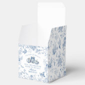 Blue Toile Pumpkin French Fall Birthday Party Geschenkschachtel (Geöffnet)