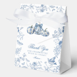Blue Toile Pumpkin French Fall Dessert Favor Boxes Geschenkschachtel