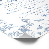 Blue Toile Pumpkin French Fall Dont Say Baby Poster (Ecke)