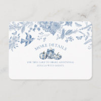 Blue Toile Pumpkin Vintage Blumendetails Beilage