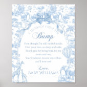 Blue Toile Safari Baby Showblende Meldung Poster (Vorne)