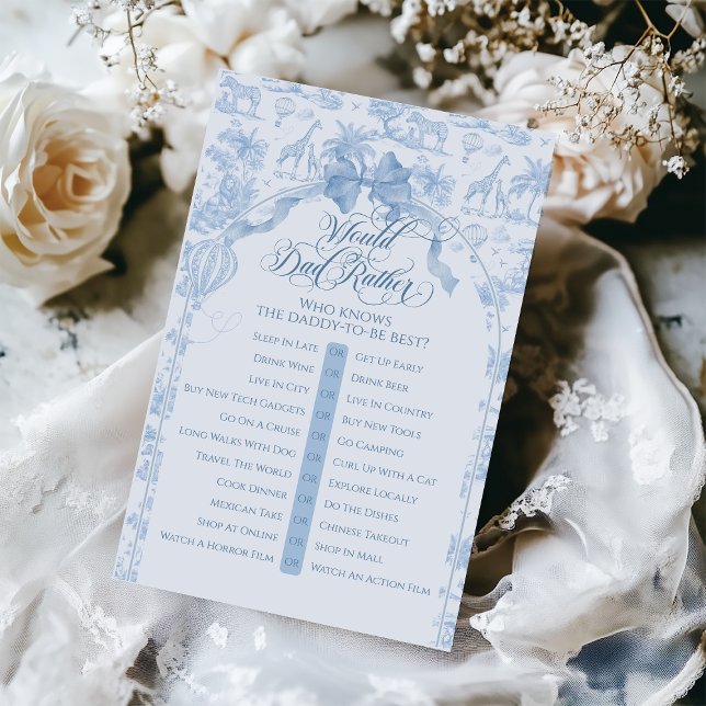 Blue Toile Safari Tier würde eher Vater (Von Creator hochgeladen)