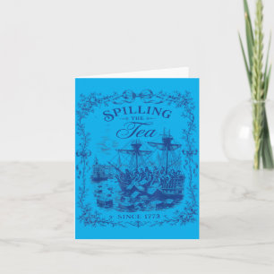 Blue Toile Tea Party plaudert aus seit 1773 Karte