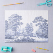 Blue Toile Vintage französische Decoupage Seidenpapier (Basteln)