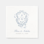 Blue Toile Wedpaper Napkins Chinoiserie Serviette (Vorderseite)